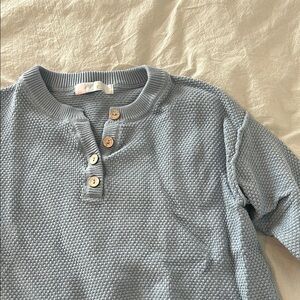 blue free people beach hailee henley sweater!